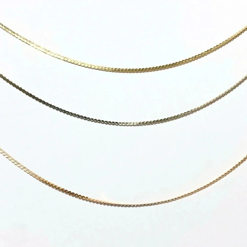 Ellman’s Vintage White, Yellow & Rose 3 Strand 14k Gold Necklace - Picture 5 of 7